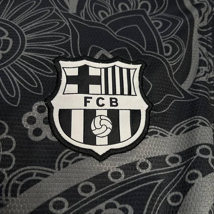 Maillot foot FC Barcelone noir concept 2024 2025