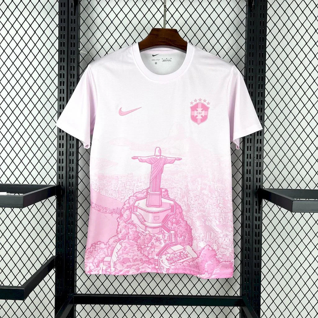 Brazil Pink Rio Kit Maillot Brésil Concept Rose & Blanc 2025-26 | Maison To Sport