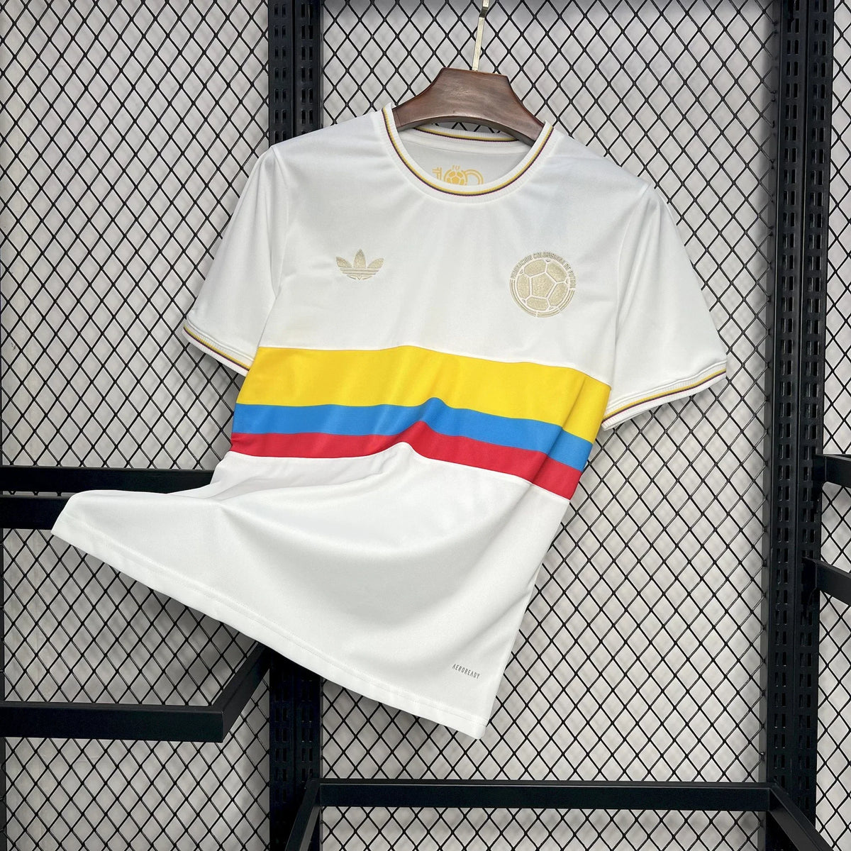 Maillot De Football Rétro Colombie * édition 100 Ans - Taille XL - Blanc - Neuf Jamais Porté