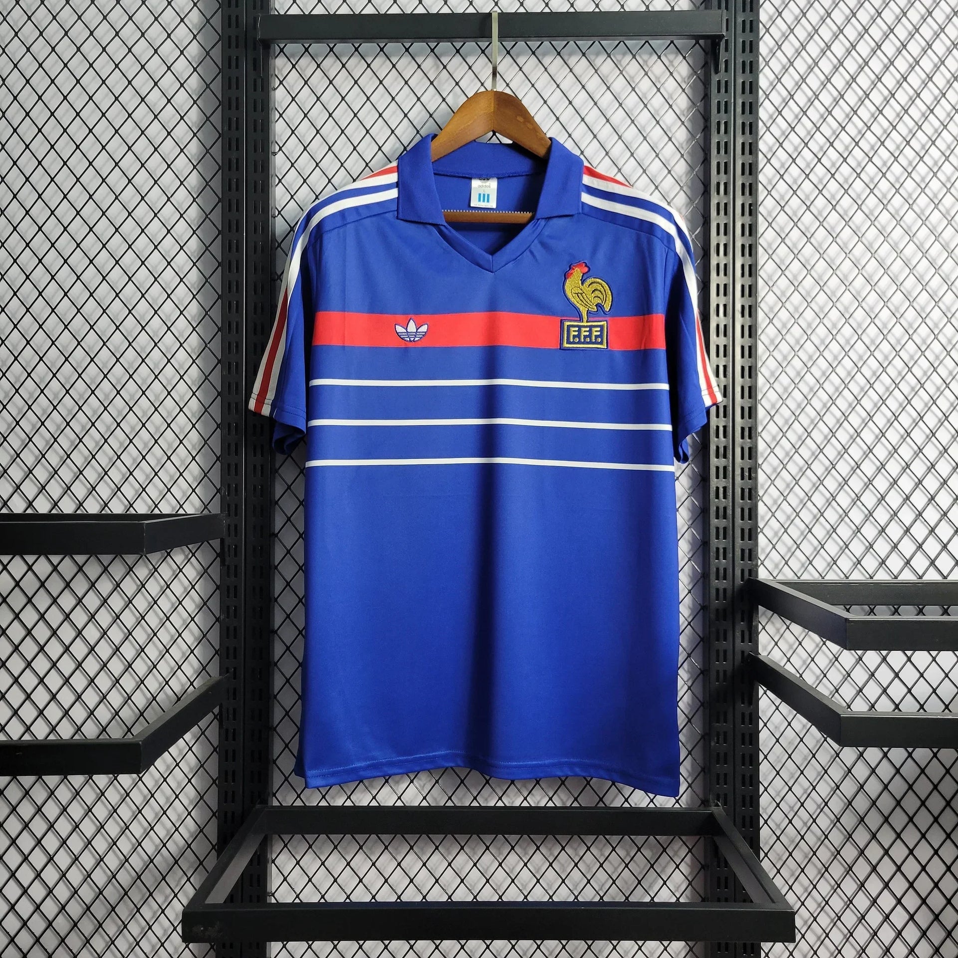 Maillot équipe de FRANCE rétro vintage shirt jersey coton heritage collection XL