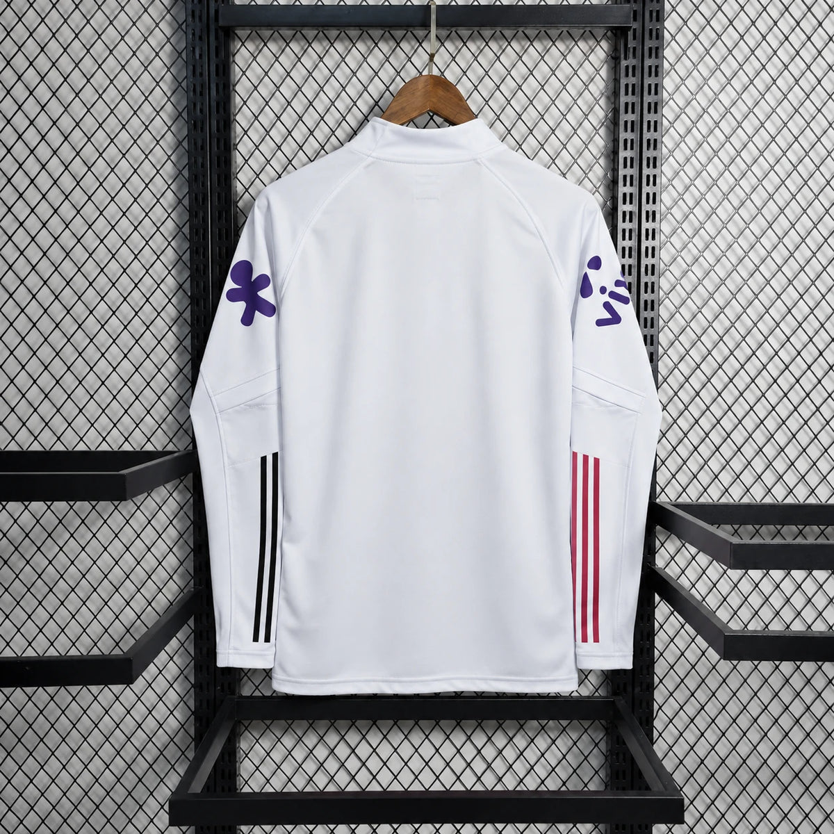Pull zippé Seleção Brésil blanc, vue de dos