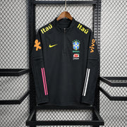 Pull zippé Seleção Brésil noir, vue de face