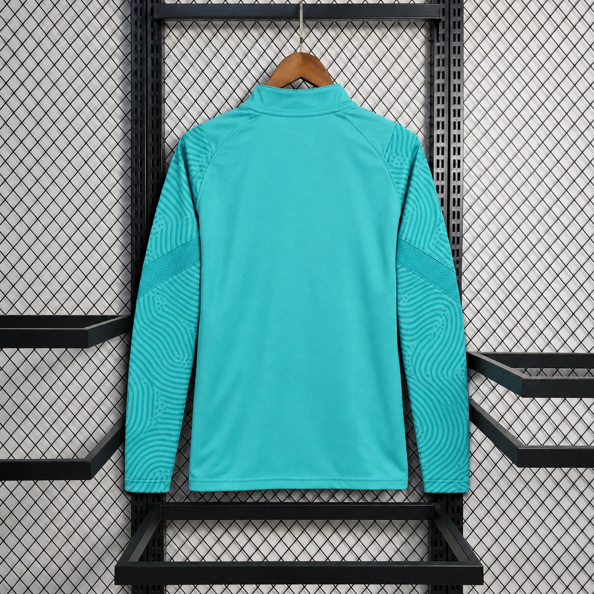 Pull zippé Seleção Brésil bleu turquoise, vue de dos