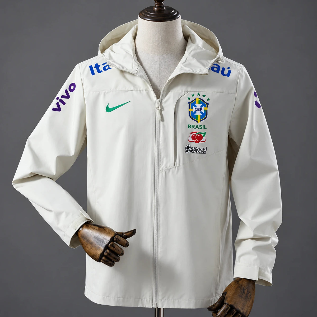 Veste Seleção Brésil beige, vue de face