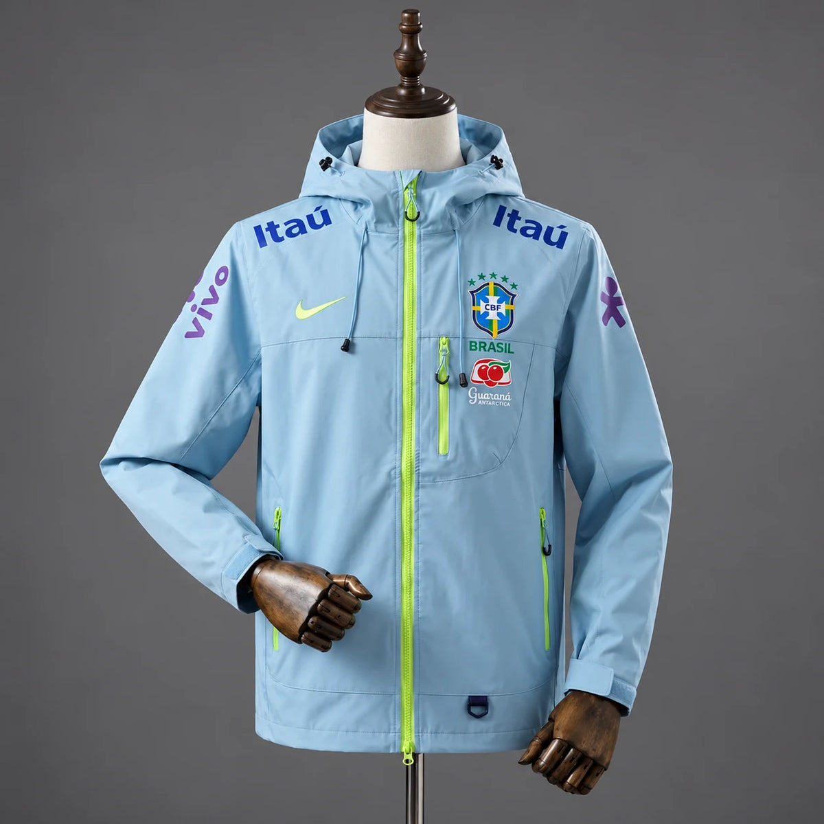 Veste Seleção Brésil bleu ciel, vue de face