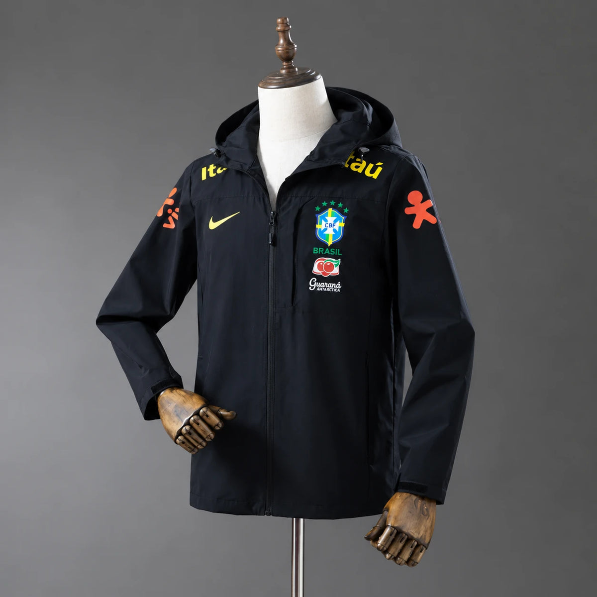 Veste Seleção Brésil noire, vue de trois quarts
