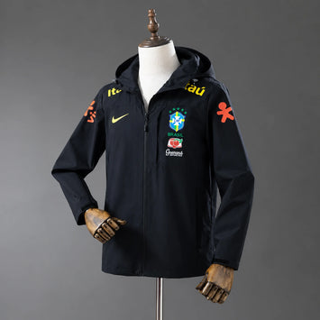 Veste Seleção Brésil noire, vue de trois quarts