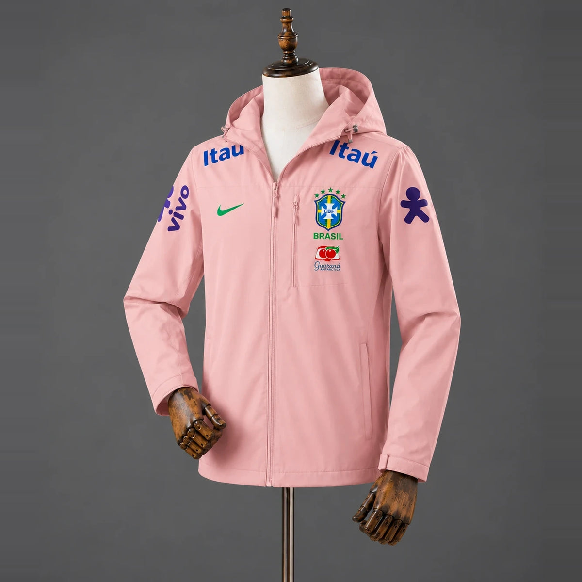 Veste Seleção Brésil rose, vue de trois quarts